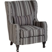 Sherborne Fireside Chair Grey Stripe